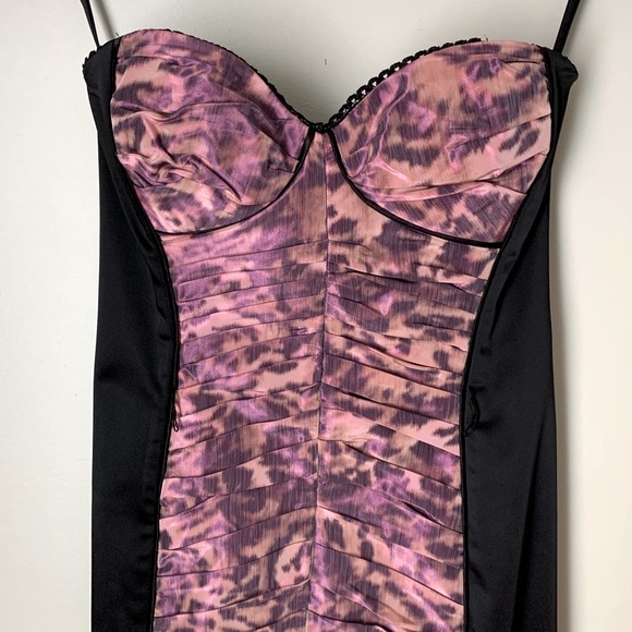 Bebe size XS ruched taffeta dress NWT - Picture 3 of 16